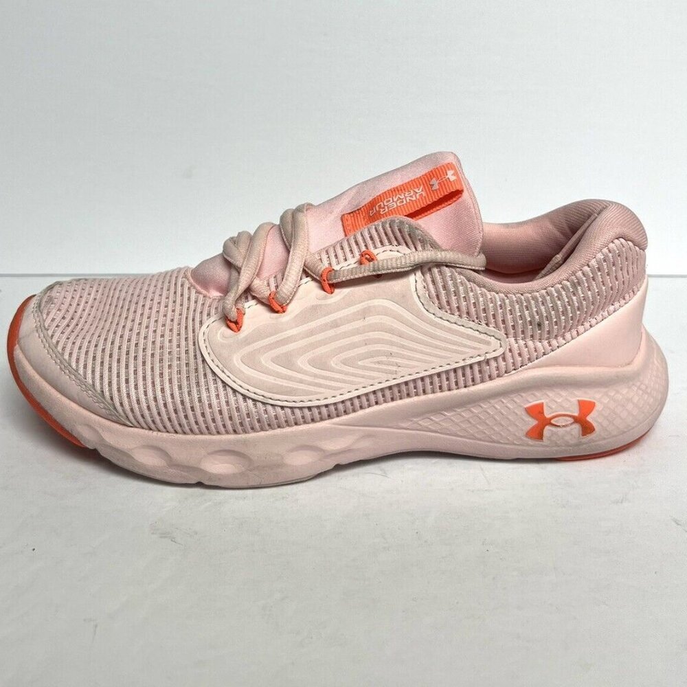 Under Armour Girls Charged Vantage Running Shoe Pink Size 5 M Big Kid